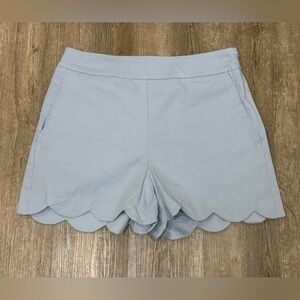 Blue Rain Light Blue Petal Scalloped Hem Shorts, Size M